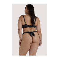 Anneliese Satin Net and Lace Thong