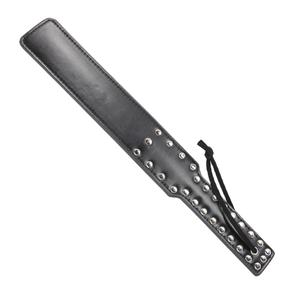Berlin Baby Long Faux Leather Studded Paddle