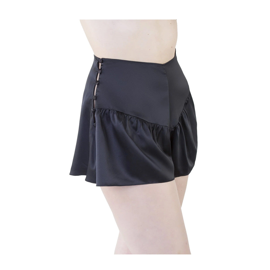 Bettie Page Black Satin French Knickers
