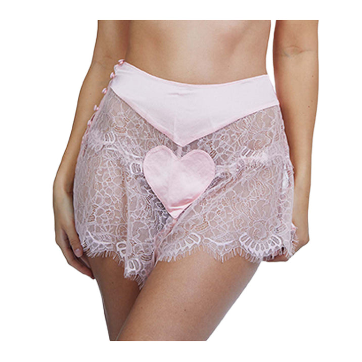 Bettie Page Doris Peach Heart French Knickers