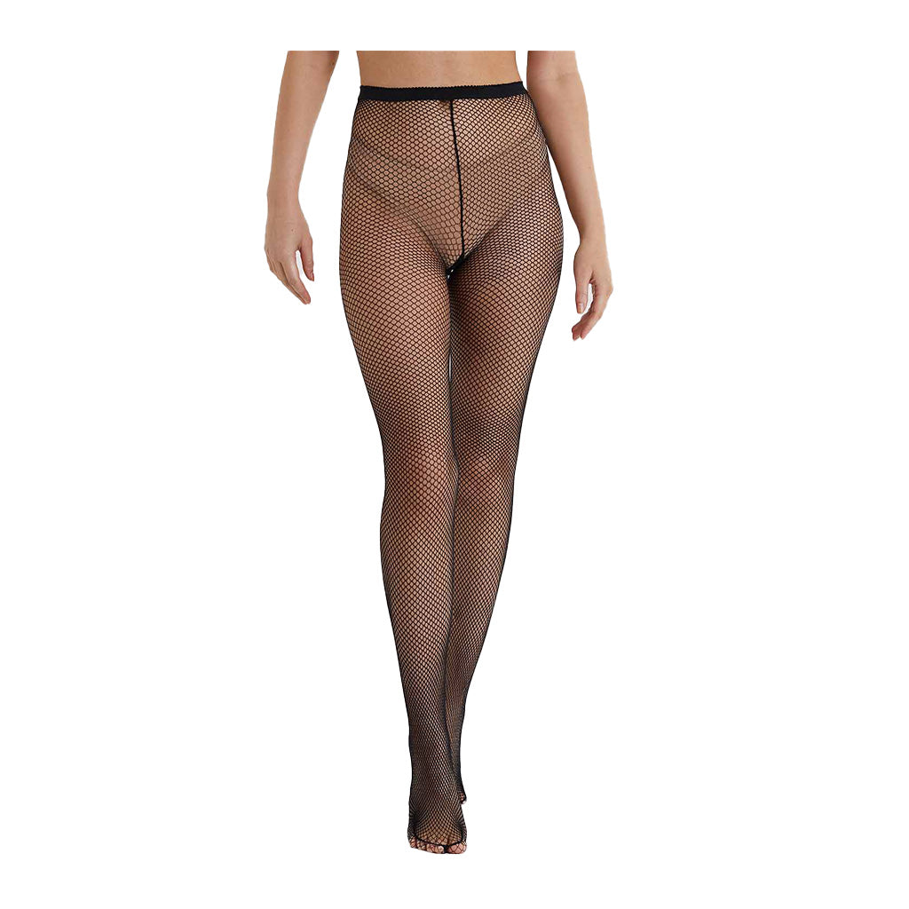 Bettie Page Fishnet Seamed Tights