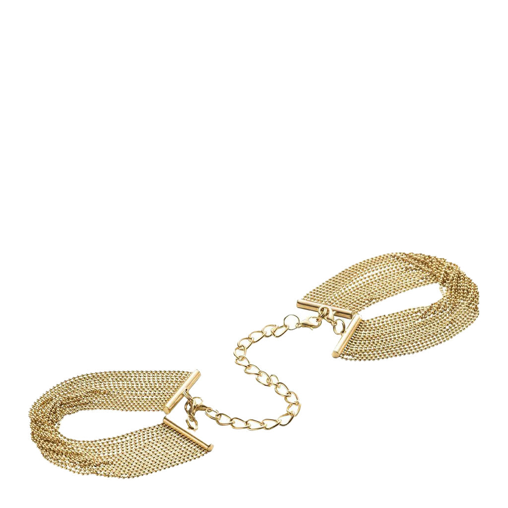 Bijoux Indiscrets Beaded Chain Bracelet Cuffs Gold