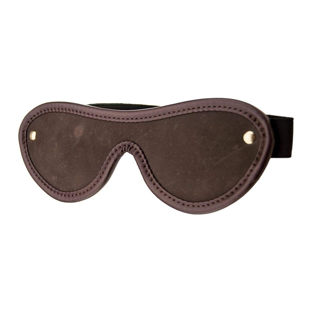 Bound Nubuck Leather Blindfold
