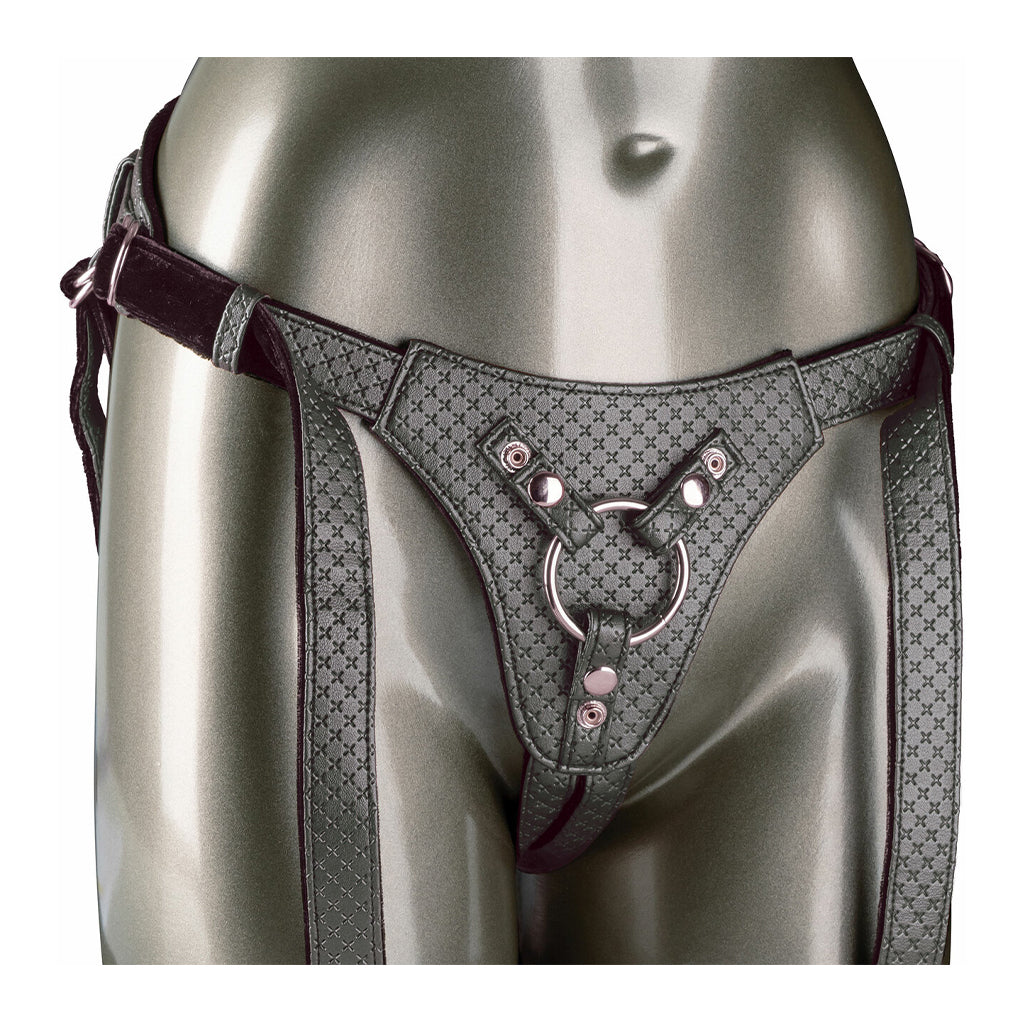 Calexotics Regal Queen Pewter Vinyl Harness
