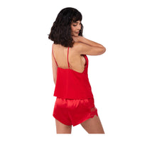 Cupid Pink And Red Love Hearts Cami Top & Shorts