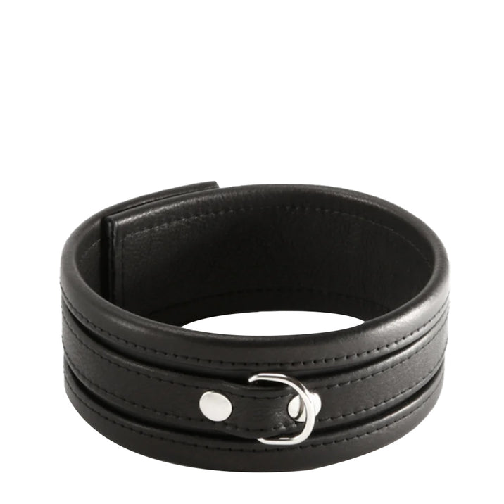 Dos Santos Solid D-Ring Leather Collar