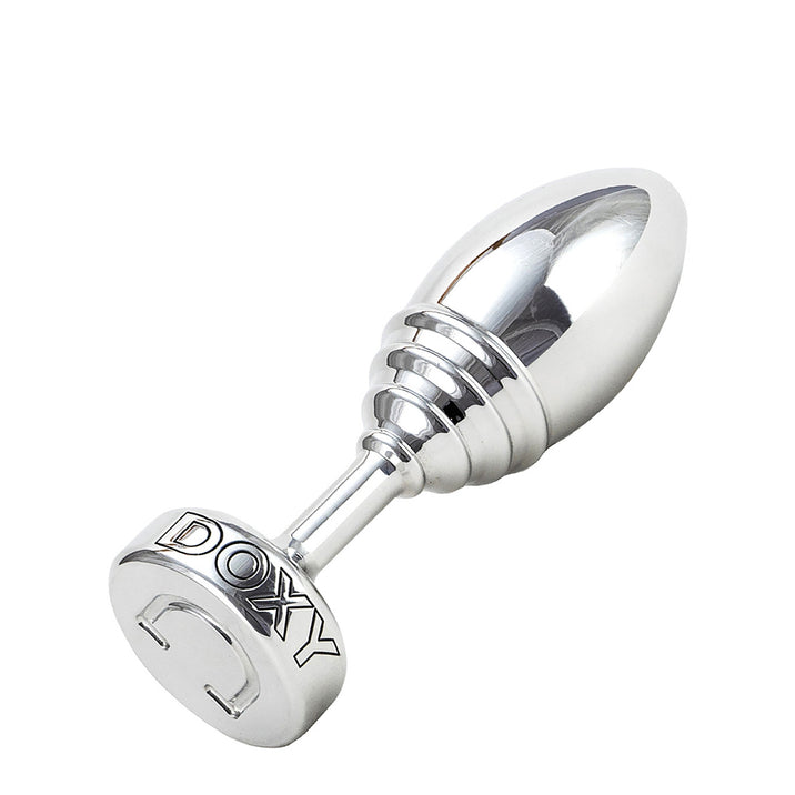 Doxy Ribbed Metal Butt Plug