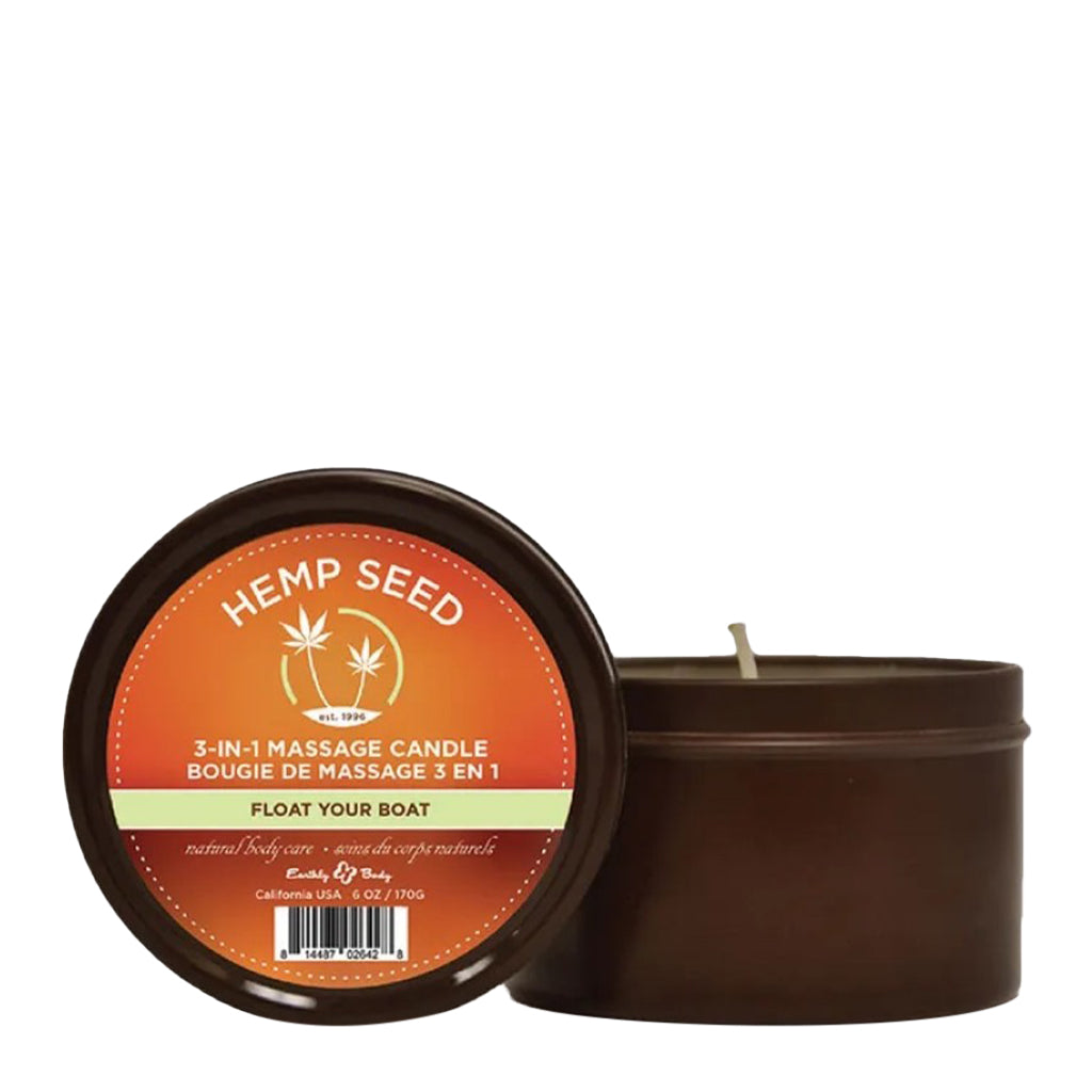 Earthly Body Hemp Massage Candle Float Your Boat