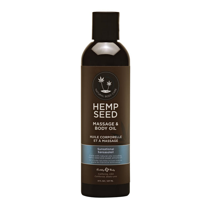 Earthly Body Hemp Seed Massage Oil Sunsational 237ml