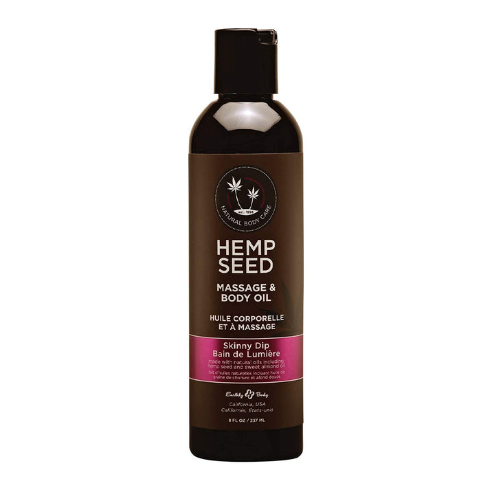 Earthly Body Skinny Dip Hemp Seed Massage Oil 237ml