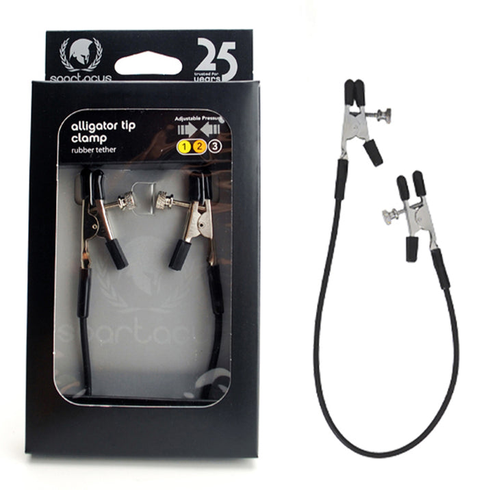 Blackline Adjustable Alligator Clamps with Rubber Tether