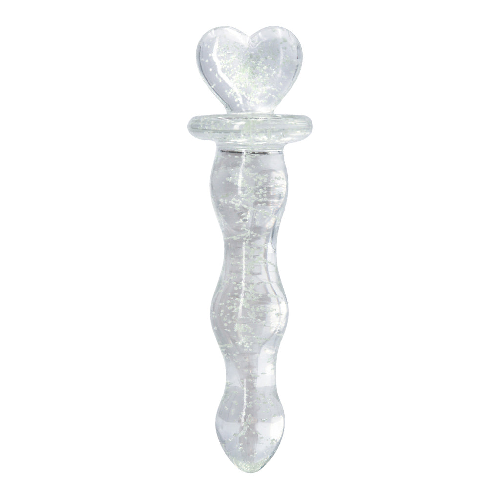 Firefly Heart Glow in the Dark Glass Dildo