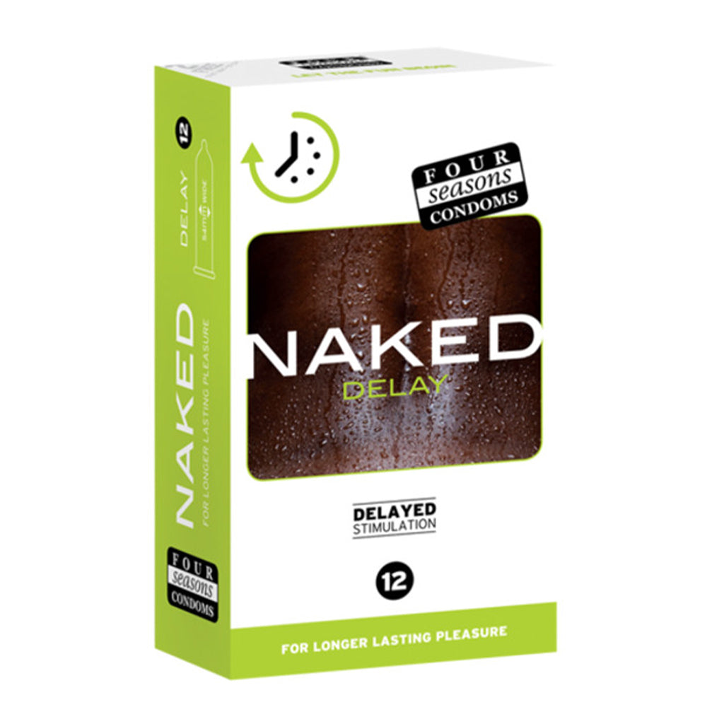 Four Seasons 12s Naked Delay Condoms – Max Black