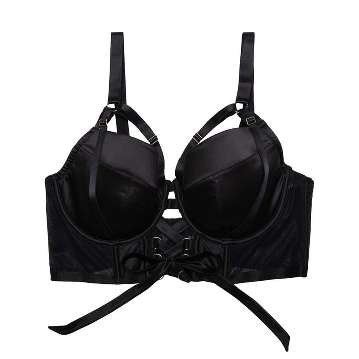 Gabi Fresh Aysha Black Lace Up Balcony Bra