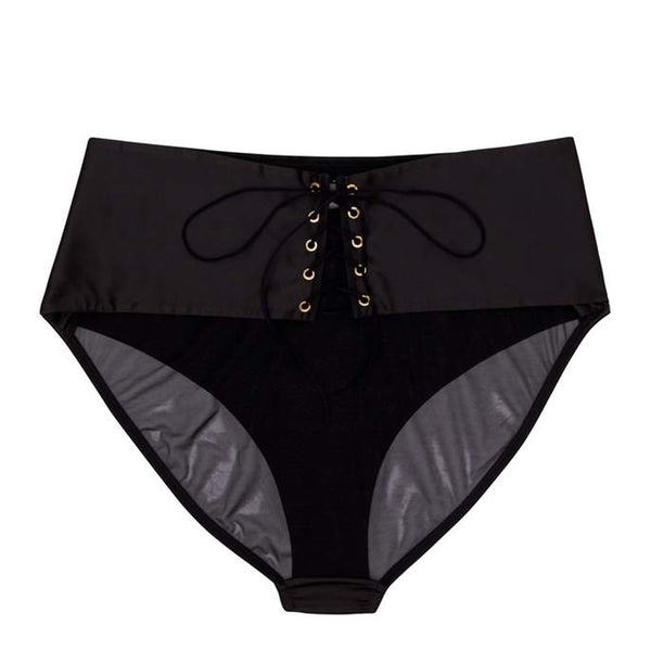 Gabi Fresh Eagan Black Satin High Waist Knicker