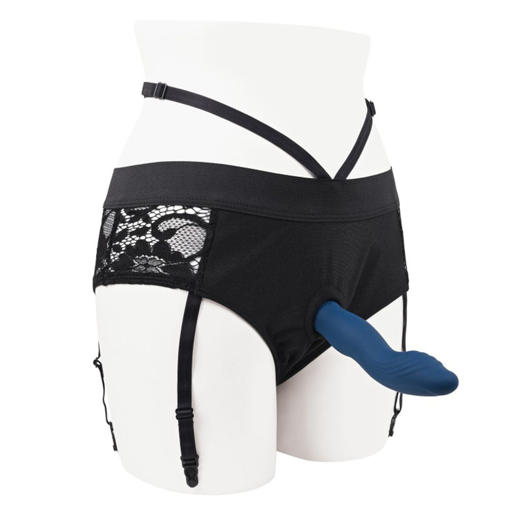 Gender X Snuggle Up Vibrating Dildo & Harness Set