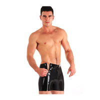 Honour Double Zip Latex Shorts