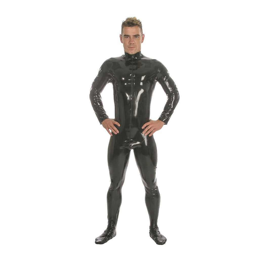 Honour Latex Catsuit Feature Front Zip & Feet