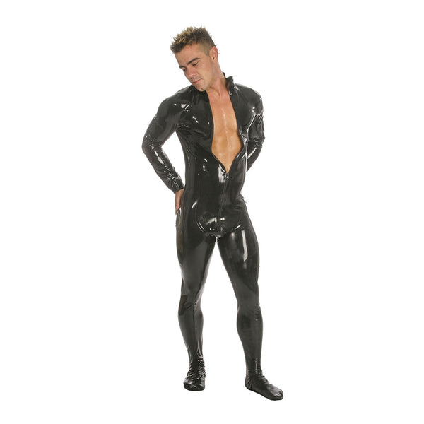 Honour Latex Catsuit Feature Front Zip & Feet