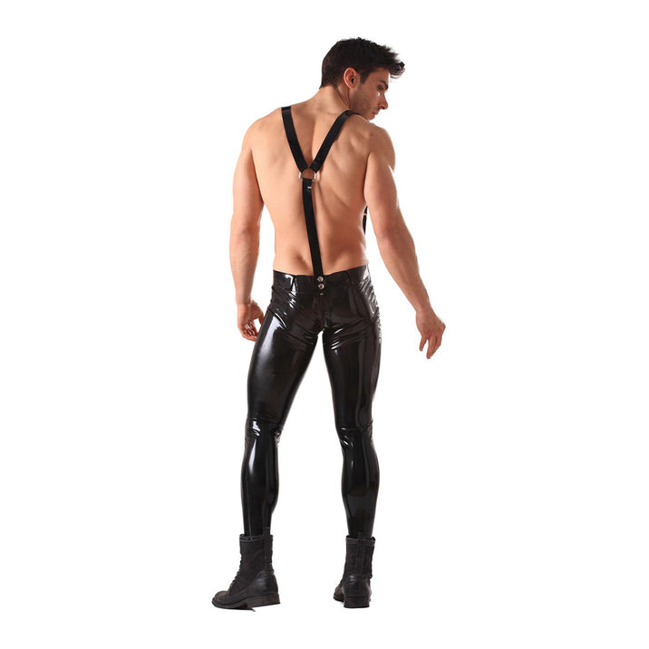 Honour Latex Skinny Jeans with Braces