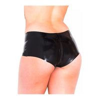 Honour Latex 2 Way Zip Booty Shorts