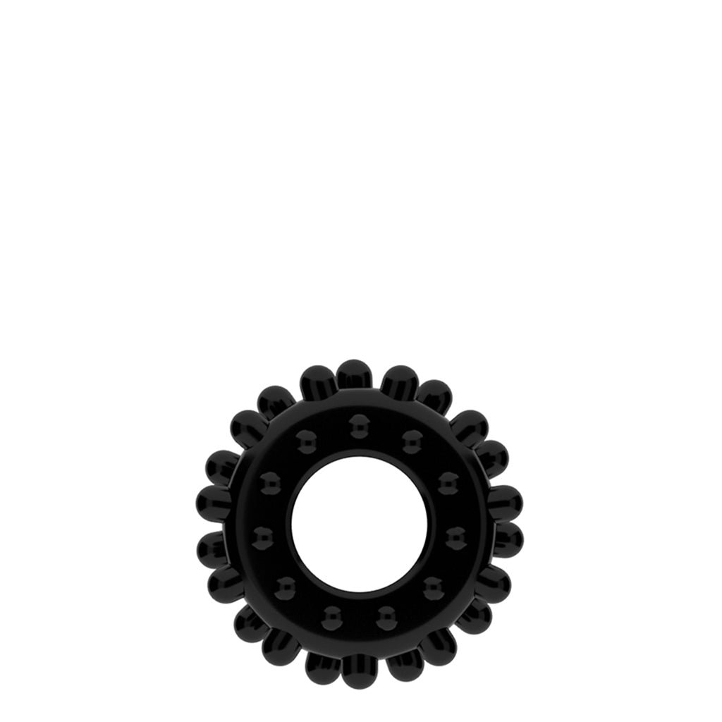 Lovetoy Power Plus Ribbed Cock Ring Black