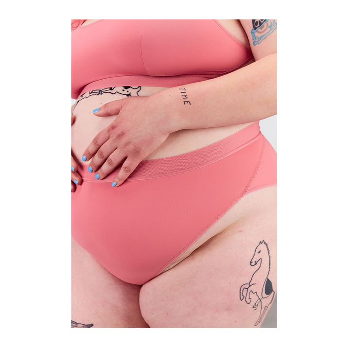 La Fille D'O Bunny Pink High Waist Brief