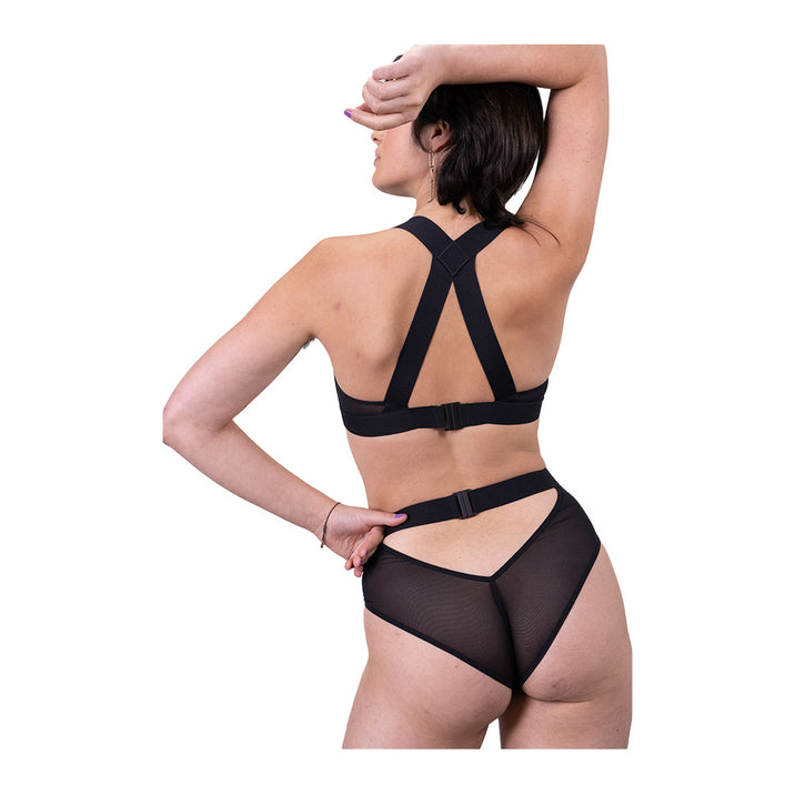 La Fille D'O I Want Sheer Open Back Brief