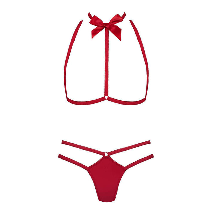 Maison Close Red Harness & Thong Set
