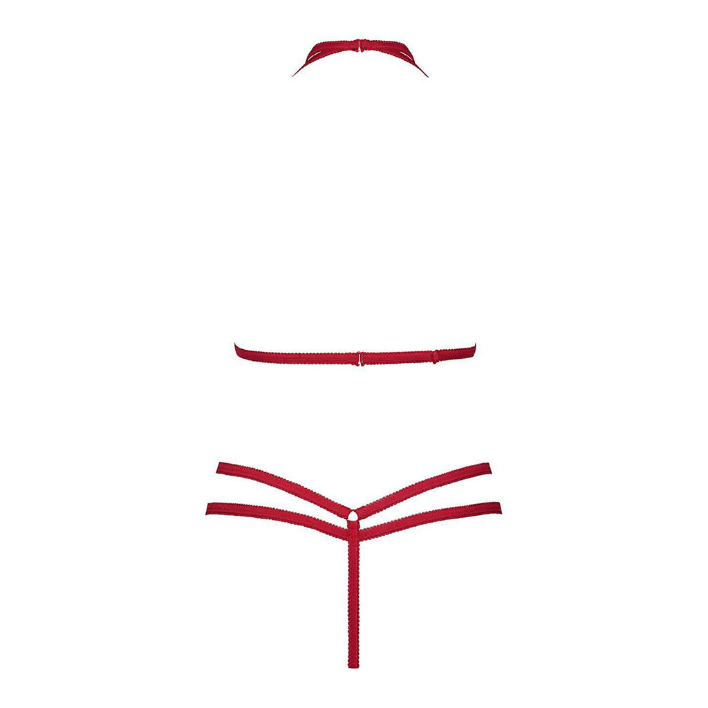 Maison Close Red Harness & Thong Set