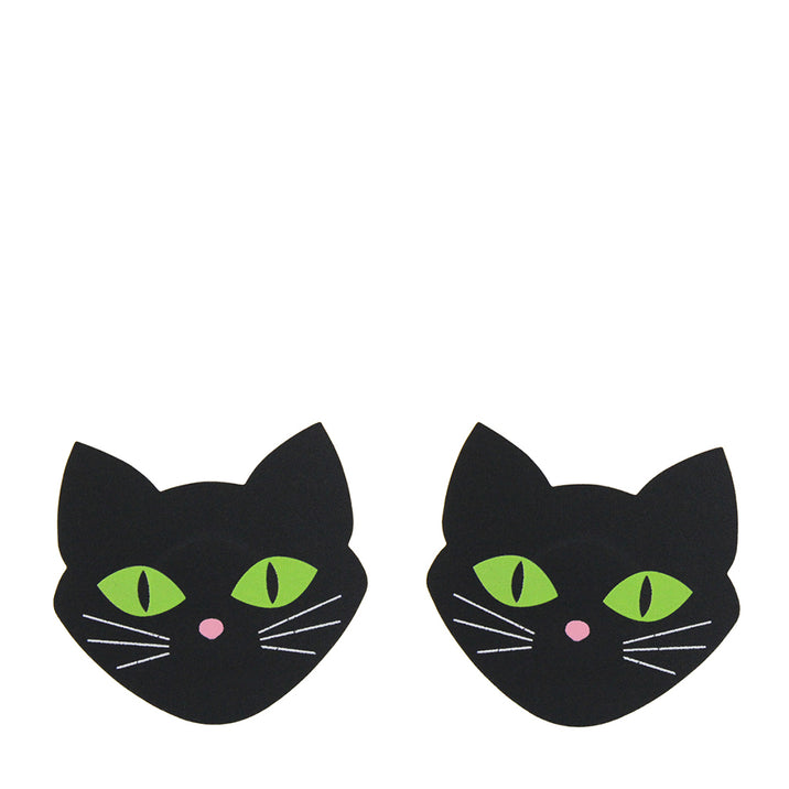 Love in Leather Black Cat Nipple Pasties