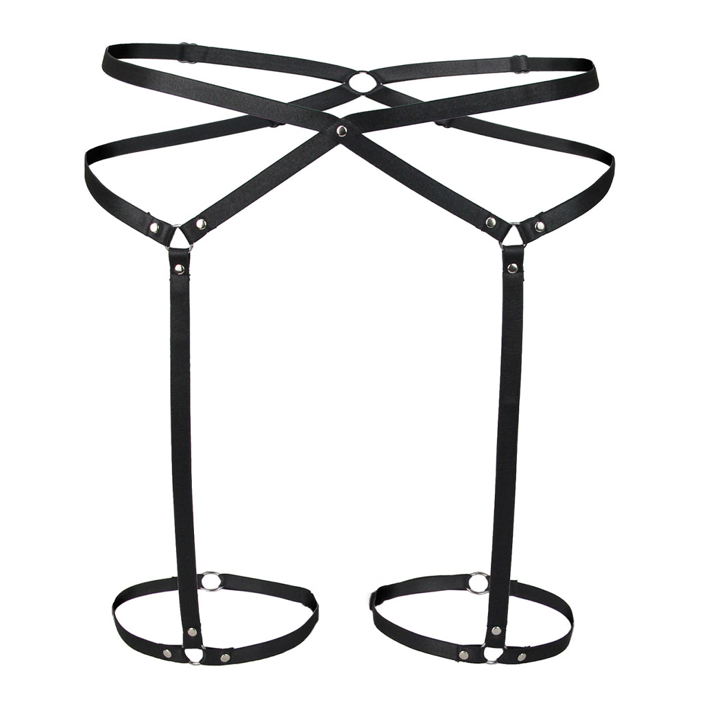 Love in Leather Cross Over Leg Harness