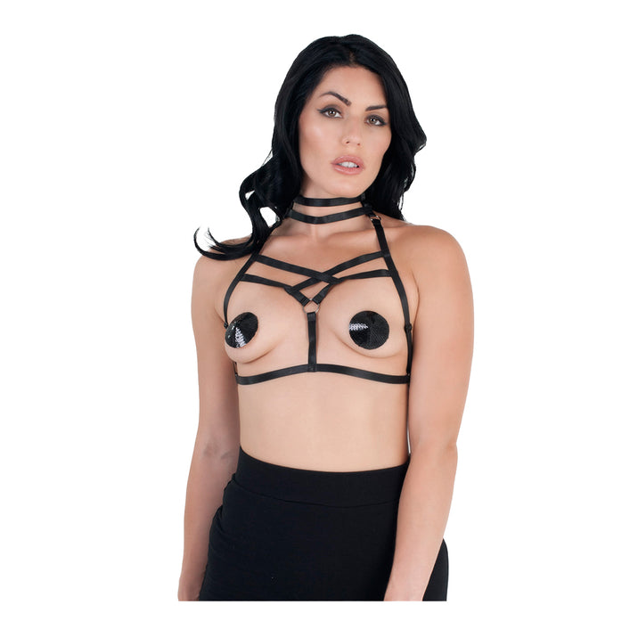 Love in Leather Frame Bralette Body Harness