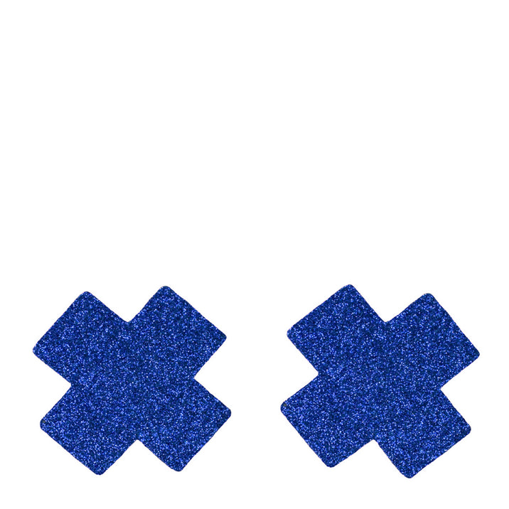Love in Leather Glitter Cross Nipple Pasties