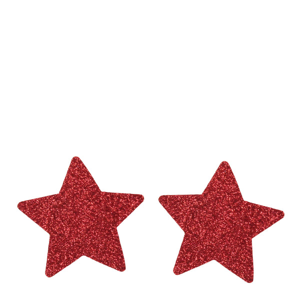 Love in Leather Glitter Star Nipple Pasties