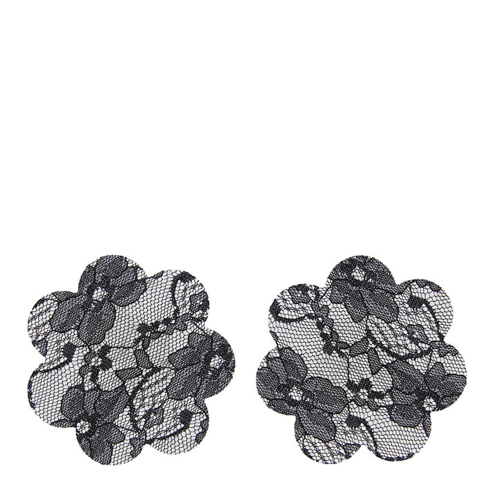 Love in Leather Lace Flower Nipple Pasties