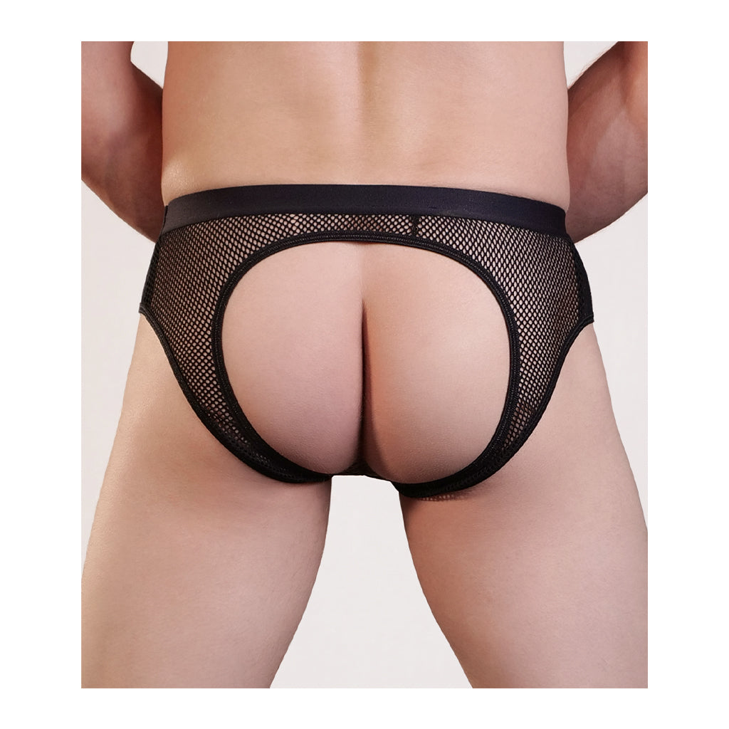 Love in Leather Open Back Jock Style Underwear