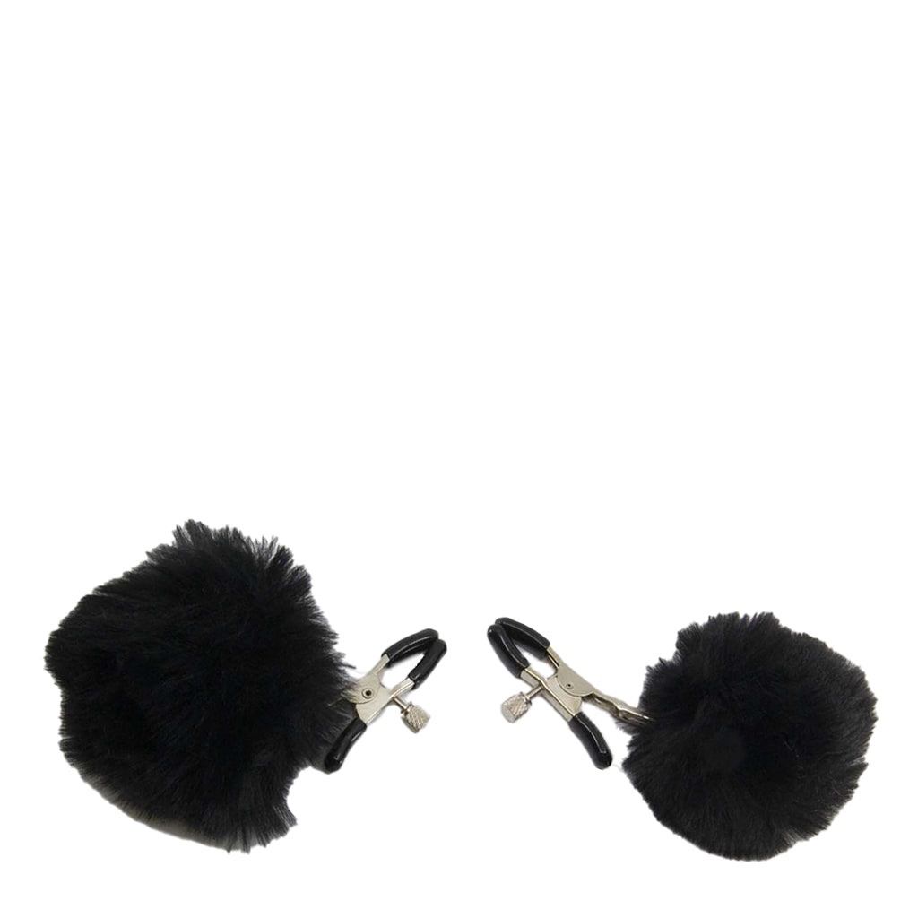 Love in Leather Pom Pom Nipple Clamps