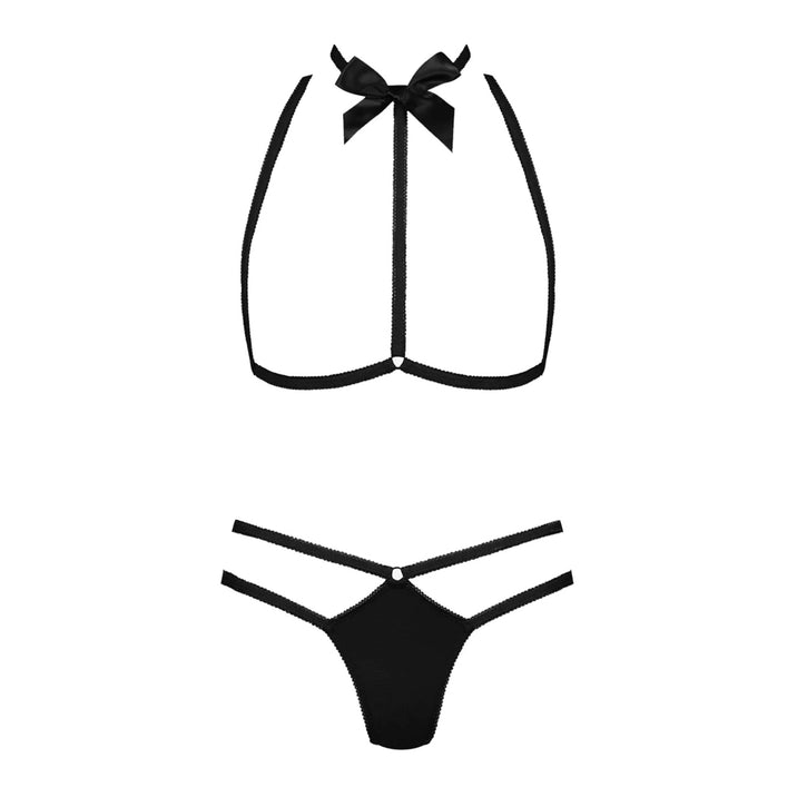 Maison Close Le Petit Secret Black Harness & Thong Set
