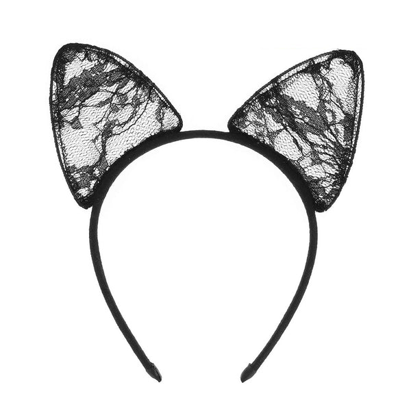 Maison Close Lace Cat Ears Headband