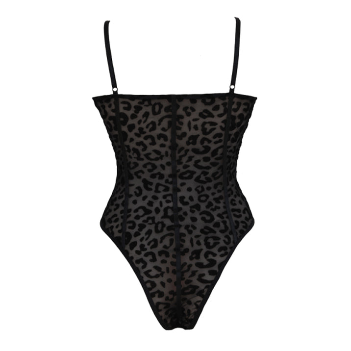 Muse Black Leopard Print Bodysuit