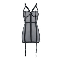 Muse Black Mesh Suspender Dress