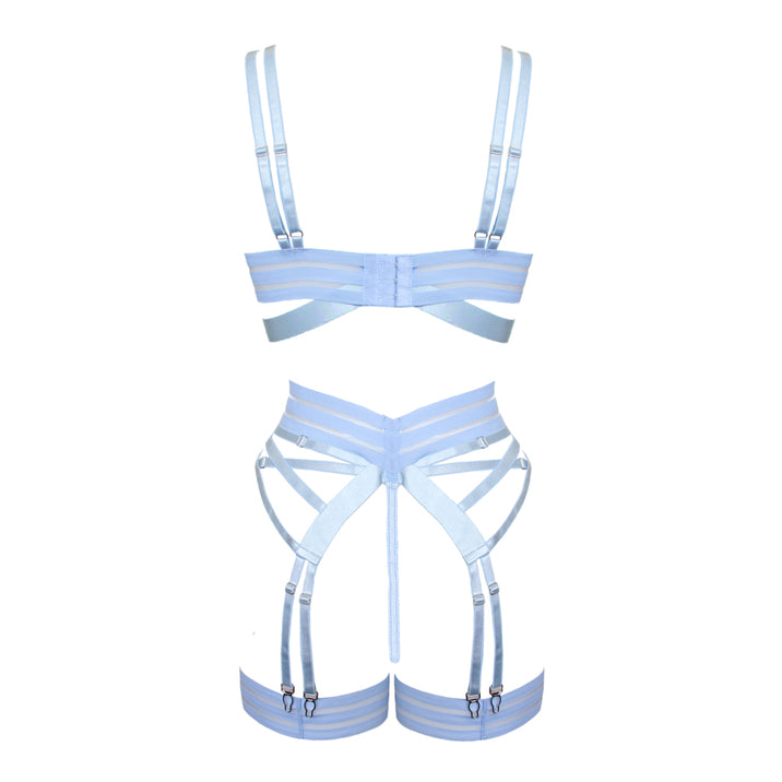 Muse Light Blue Strappy Lingerie Set