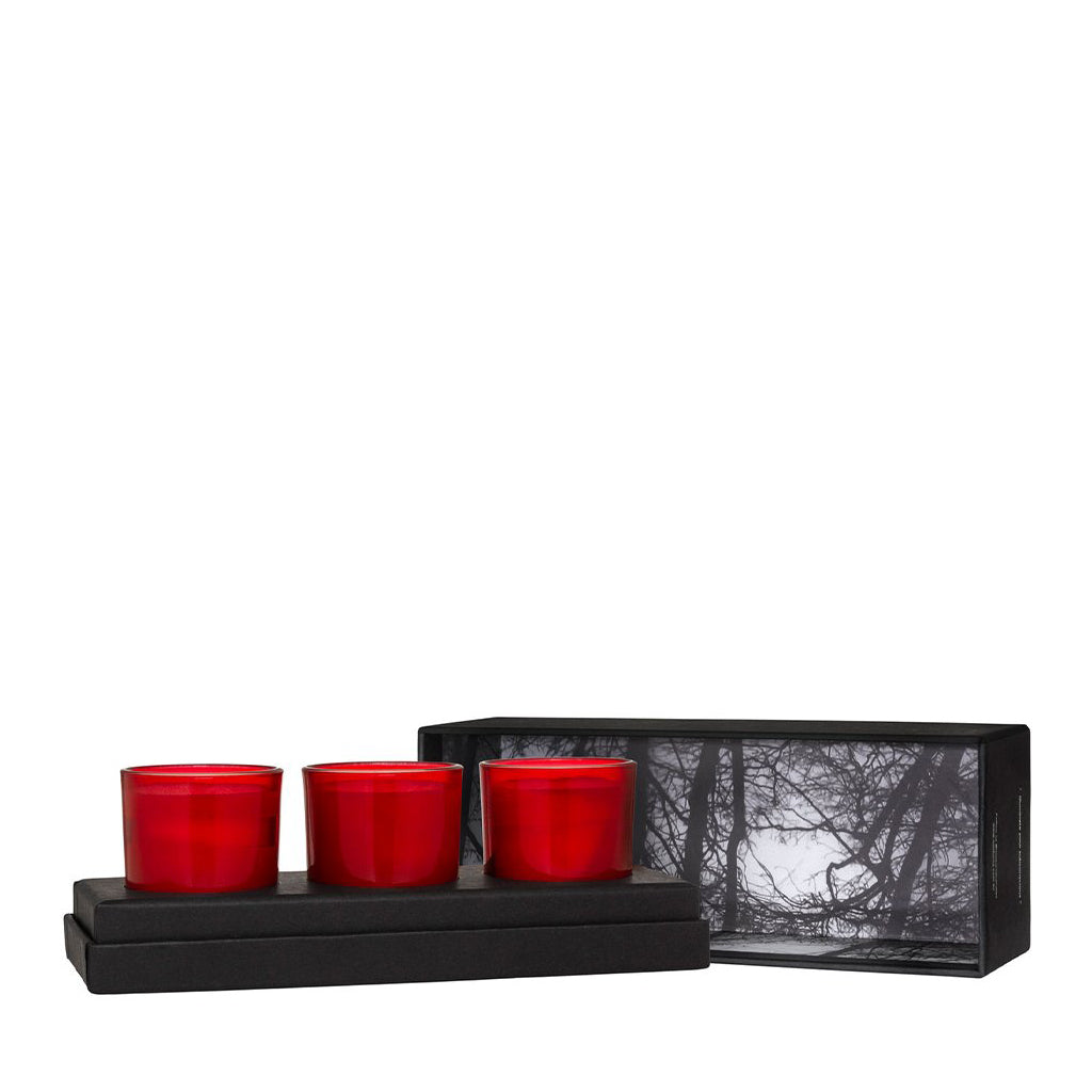 Nocturna Candle Triptych Scarlet
