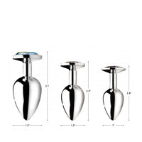 Rainbow Prism Gem Metal Butt Plug Small