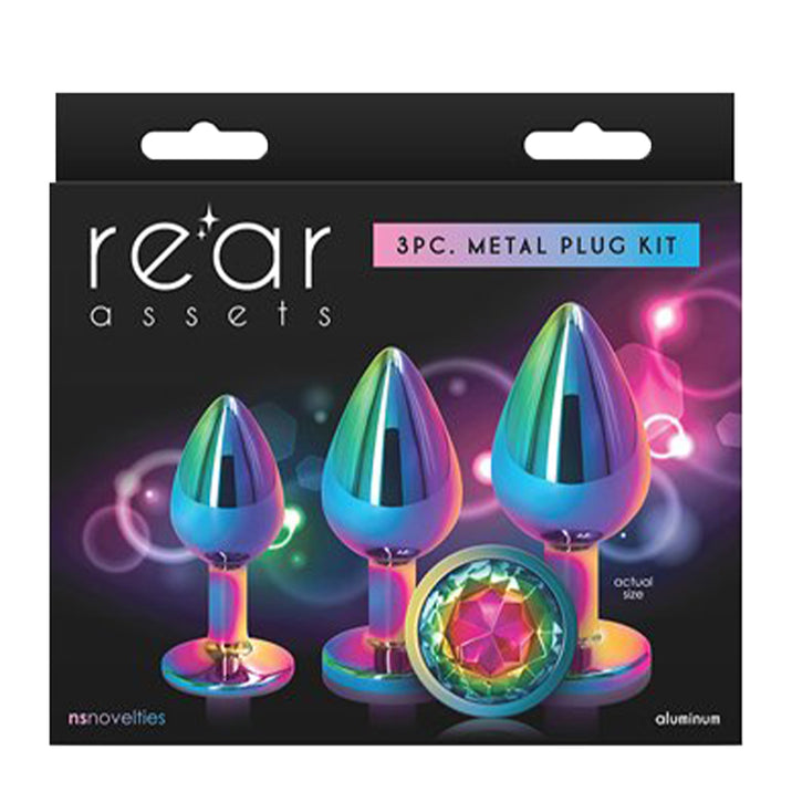 Rear Assets 3 Piece Rainbow Metal Plug Kit