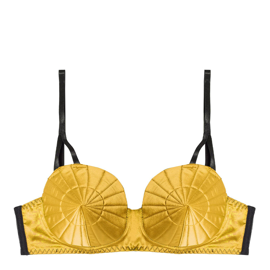 Bettie Page Chartreuse Retro Futuristic Bullet Bra