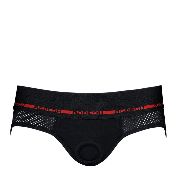 RodeoH Black & Red Jock Harness