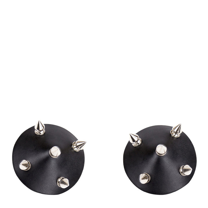 Round Faux Leather Pasties with Studs