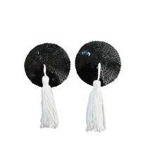 Round Sequin Pasties with White Tassel